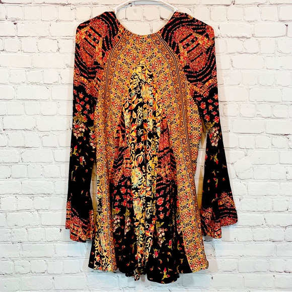Free People Dresses & Skirts - Free People boho baby doll mini sleeve dress